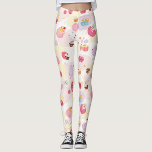 Legging Cupcakes Doce Balões Sprinkles Camo