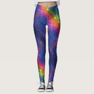 Legging Curandeiro Reiki da Galáxia do Arco-íris Cósmico C