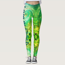 Legging "Curando verde" "Eu sou abençoado Verde"