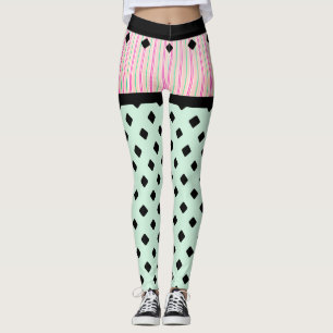 Legging Curtas de tendências divertidas verdes parecem leg