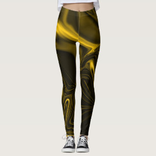 Legging Curvas amarelas ou dourados em musica.