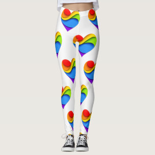 Legging Curvas cardíacas de orgulho de SlipperyJoe forma 3