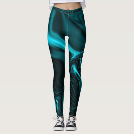 Legging Curvas em azul-turquesa escuro, céu profundo ou ci