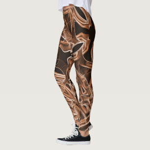 Legging Curvas sobrepostas em formas de fita, alivio casta