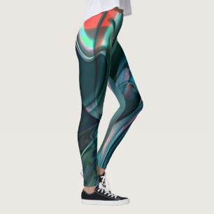 Legging Curvas torcidas em tons escuros para luz ensilada