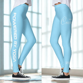 Legging Custom Print Yoga Crew Baby Blue
