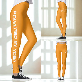 Legging Custom Print Yoga Crew Bright Orange