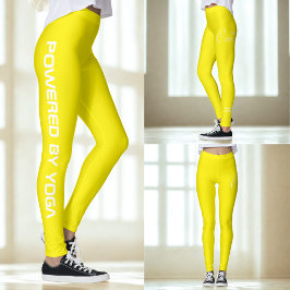 Legging Custom Print Yoga Crew Bright Yellow