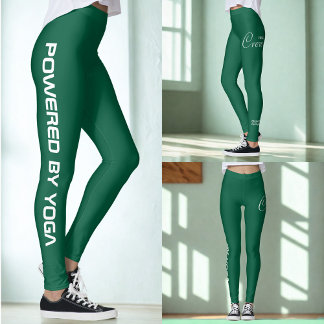 Legging Custom Print Yoga Crew Hunter Green