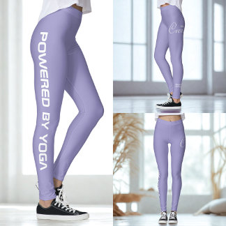 Legging Custom Print Yoga Crew Pale Purple Lavender