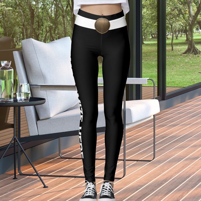 Legging Customized White Black Pet Cat Lover Custom Made (Criador carregado)
