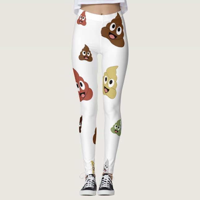Legging Cute Poop emoji funny gift ideas (Frente)