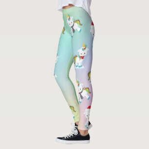 Legging Cute Rainbow Christmas Unicorn