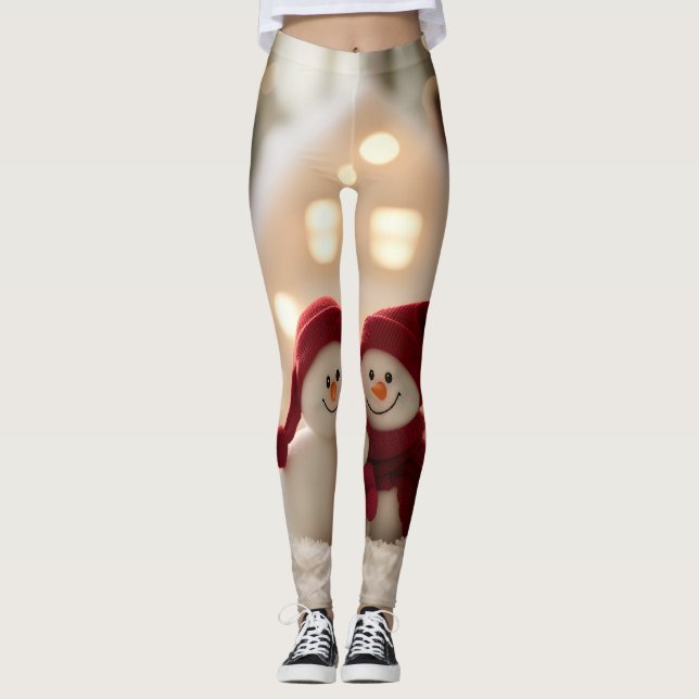 Legging Cute Snowman Family Winter Christmas (Frente)
