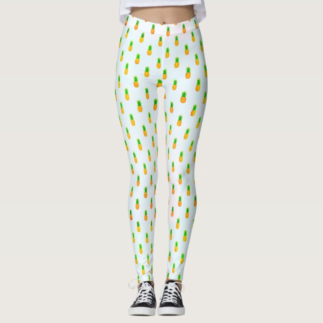 Legging Cute Tropical Pineapple Pattern (Frente)