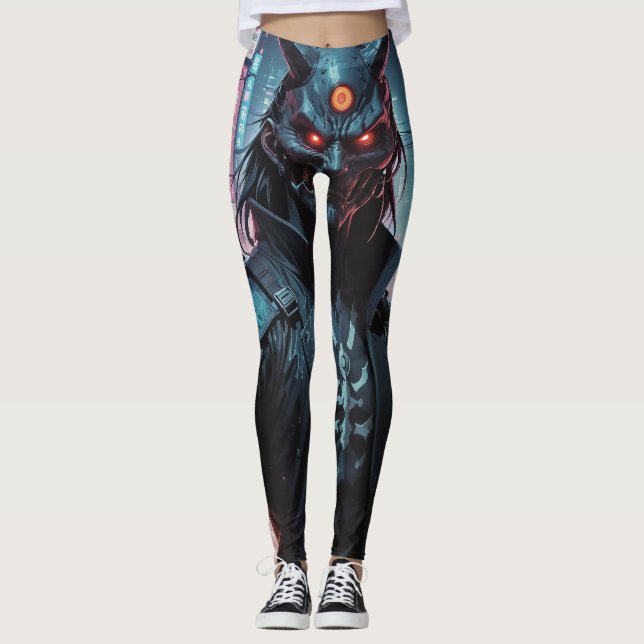 Legging Cyberpunk Demon Samurai (Frente)