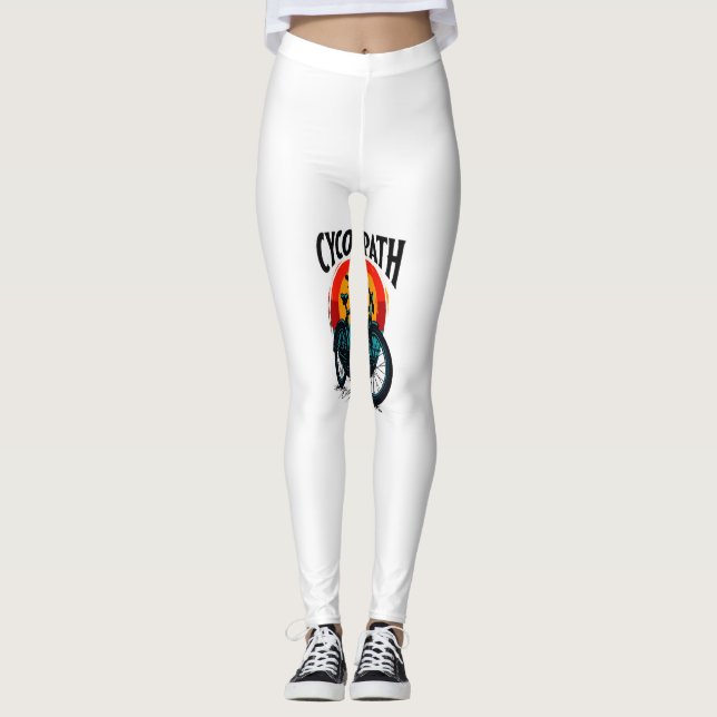 Legging Cycopath: Bike Energetica com Teto Gráfico do Sol (Frente)