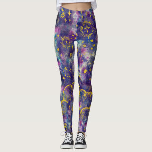 Legging Da "calças justas das caneleiras lua e das