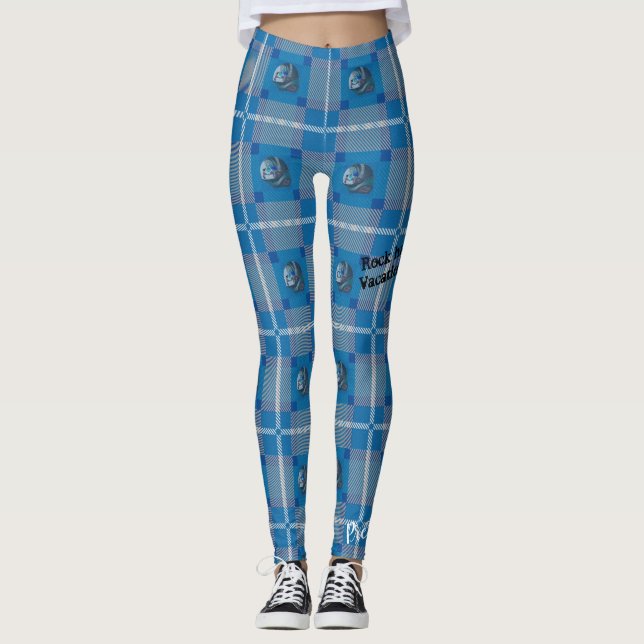 Legging Da "caneleiras más bonito da xadrez sirene" (Frente)