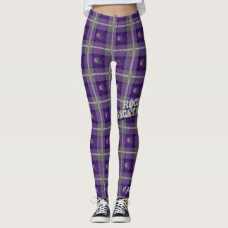 Legging Da "caneleiras más bonito da xadrez sirene" - roxo