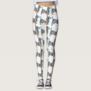 Legging Dachshund psicadélico