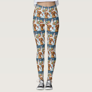 Legging Dachshund Winter Wonderland Natal Joy