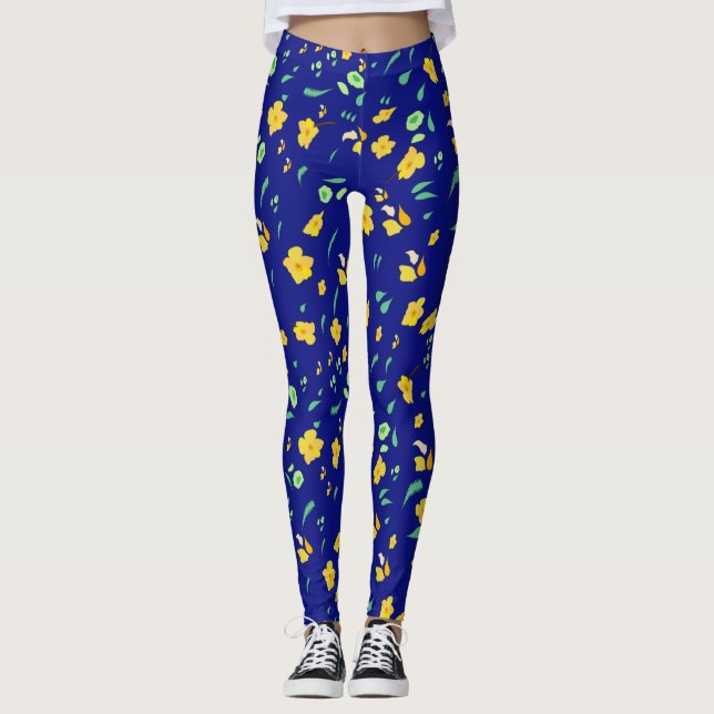 Legging Daffodil Amarelo Azul (Frente)