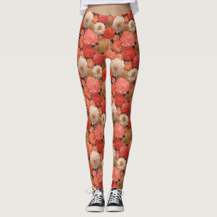 Legging Dahlias Flor Athlétic Dahlias Charme Obrigado