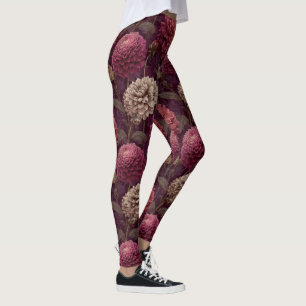 Legging Dahlias Flor CrossFit Dahlias Floral Casamento