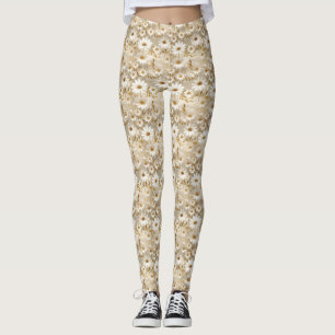 Legging Daisy Floral Pattern