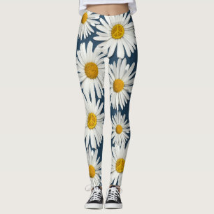 Legging Daisy Flower do Símbolo de Paz Interior Hippie