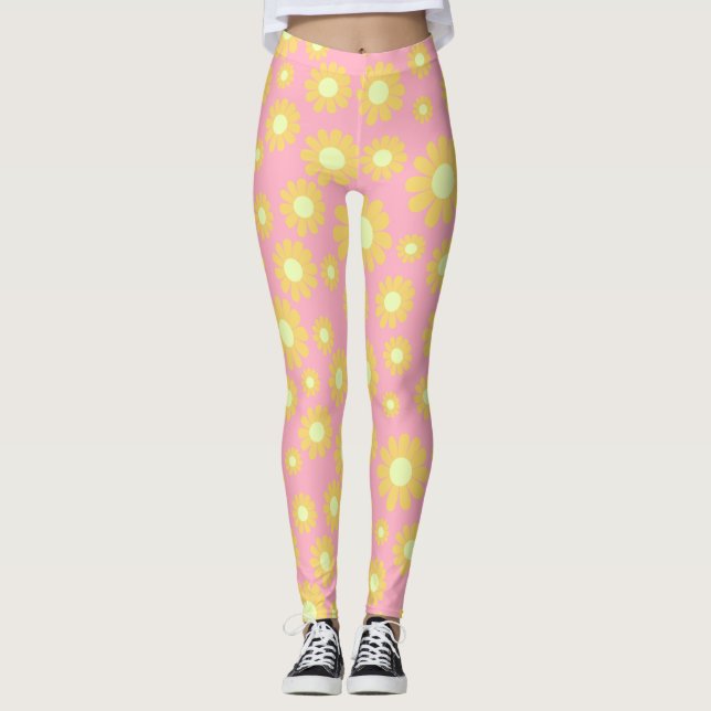 Legging Daisy Peach Orange (Frente)