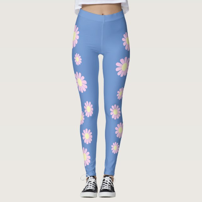 Legging Daisy Pink Blue (Frente)