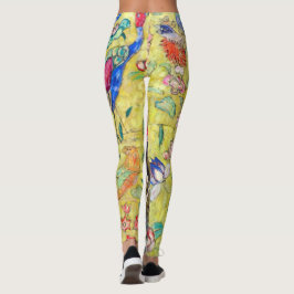Legging Dama com Leque de Gustav Klimt, Japonismo Vintage