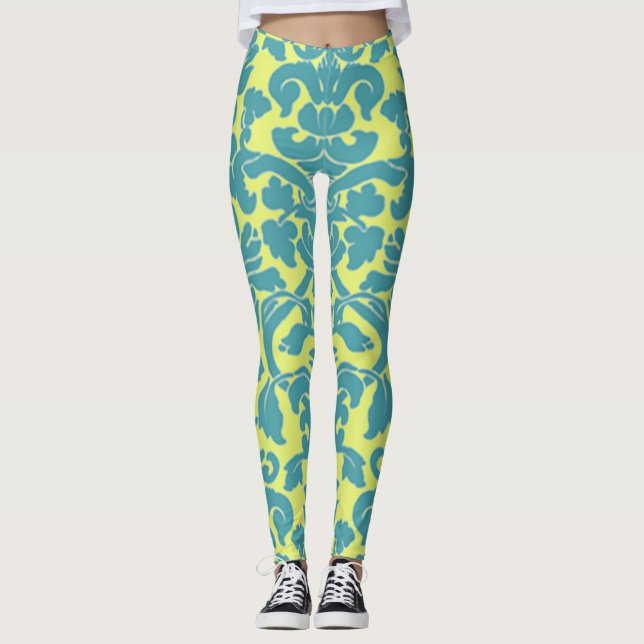 Legging Damasco Azul Claro (Frente)
