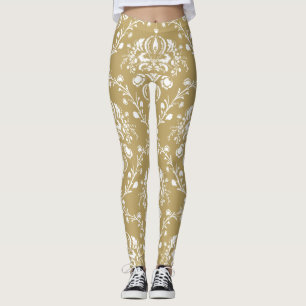 Legging Damasco do cacau e do creme
