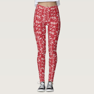 Legging Damasco Vermelho