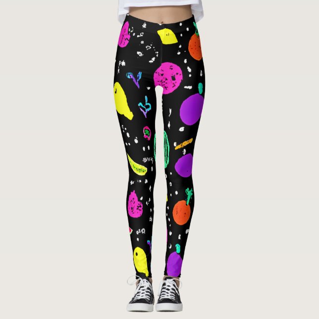 Legging Dança de Fruta Neon Energetizada (Frente)