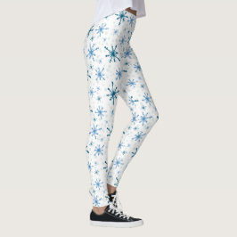 Legging Dança na elegância de inverno: Floco de neve femin
