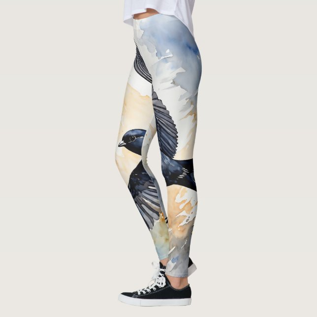 Legging Dançarino do Céu Simbiótico: Graceful Swift BIrd (Esquerda)