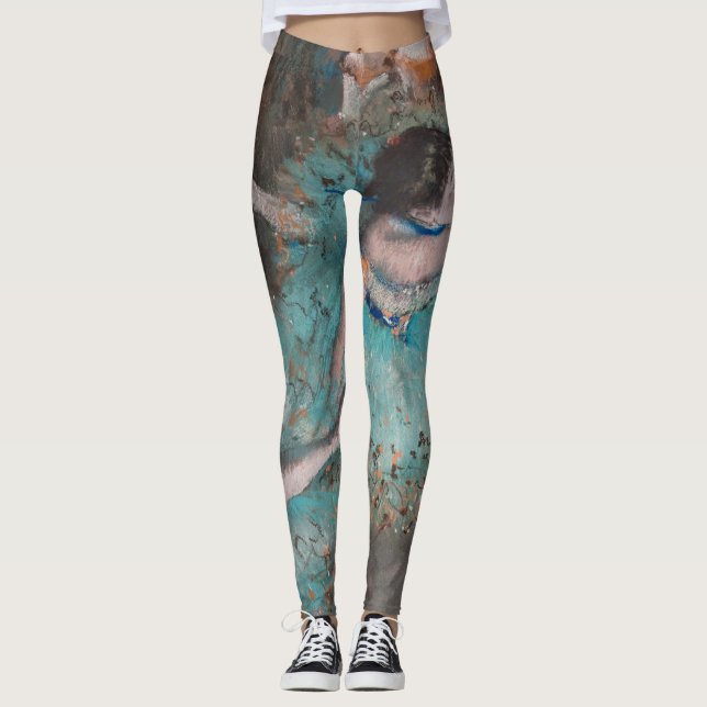 Legging Dançarino Verde de Dançarina Edgar Degas Balançand (Frente)