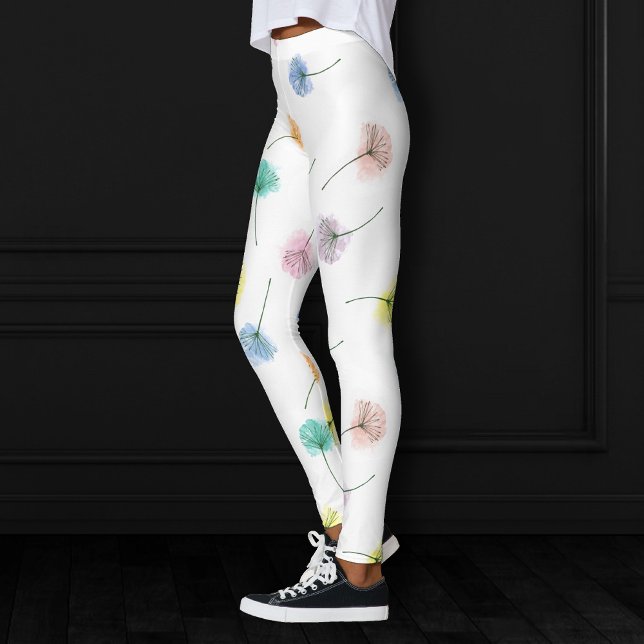 Legging Dançarinos | Padrão Floral de Aquarela (Criador carregado)