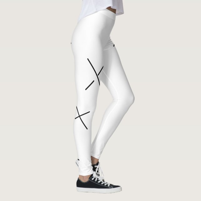 Legging Dancing The Day Soft Black&White Minimal X Art (Direita)