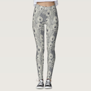 Legging Dandelion monocromático moderno