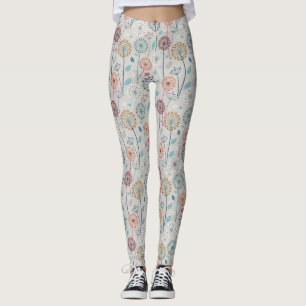 Legging Dandelion Whimsical - Vermelho, Amarelo, Branco e 