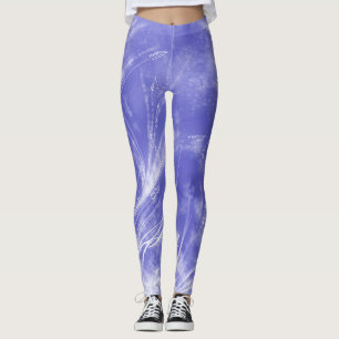 Legging Dandélions Azul abstrato e vagalumes