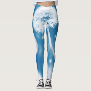 Legging Dandelions Seeds: Banner Floral de Verão