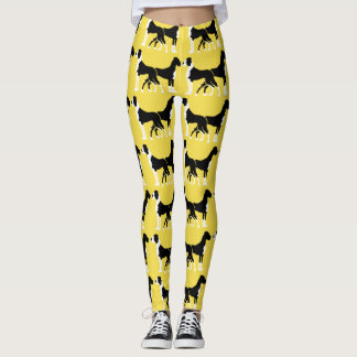 Legging Daneses de Boston Amarelos Preto e Branco