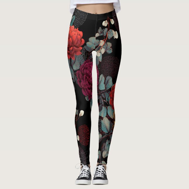 Legging dark flower (Frente)