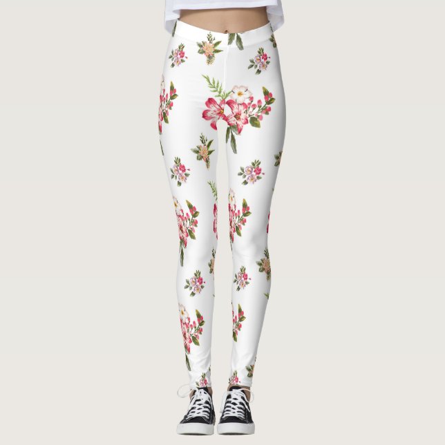 legging de buquê de flores (Frente)